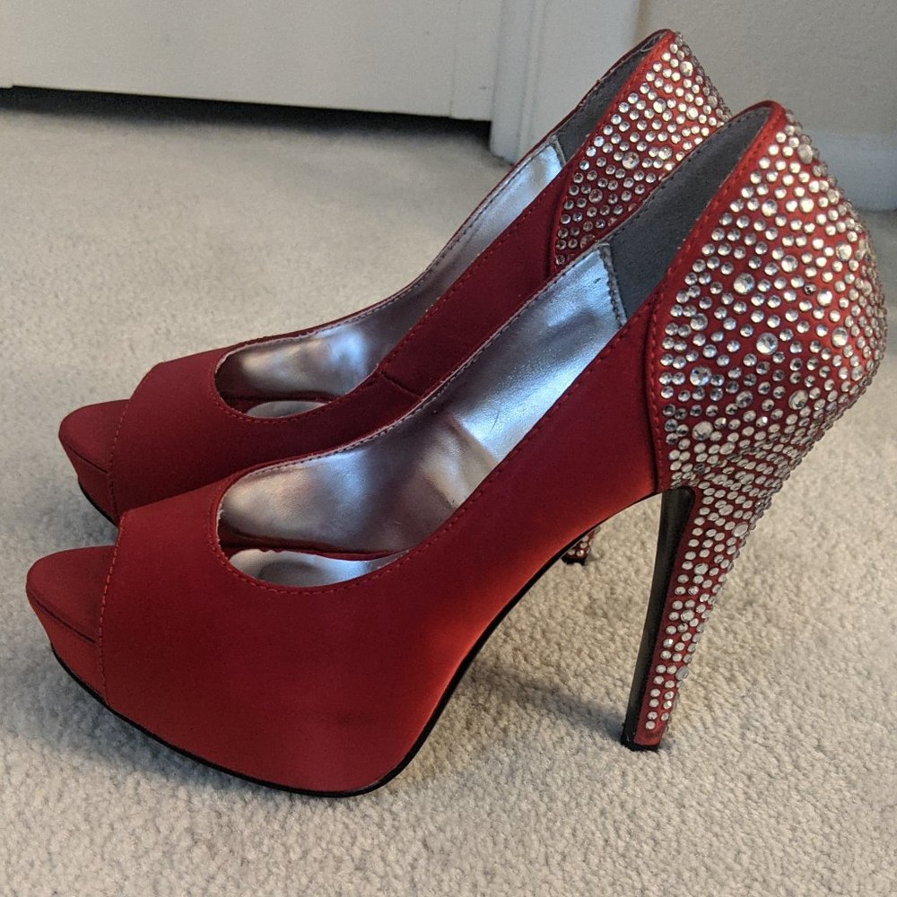 Dressy rhinestone heels